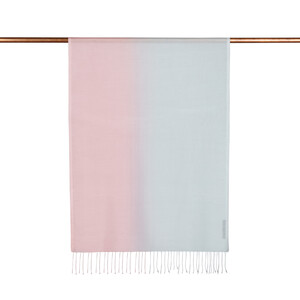 Baby Blue Pink Gradient Silk Scarf - Thumbnail