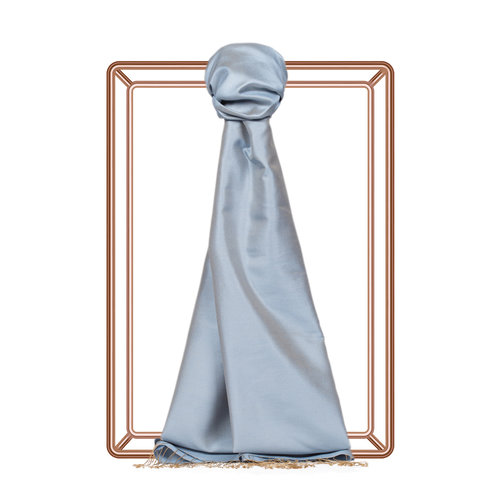 Baby Blue Plain Silk Scarf