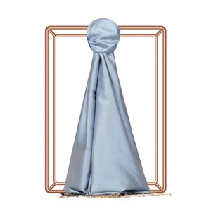 Baby Blue Reversible Silk Scarf - Thumbnail