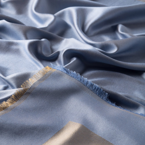 Baby Blue Reversible Silk Scarf