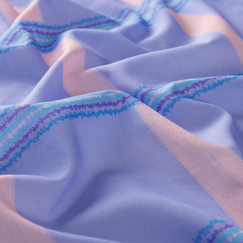 Baby Blue Rhythm Cotton Scarf