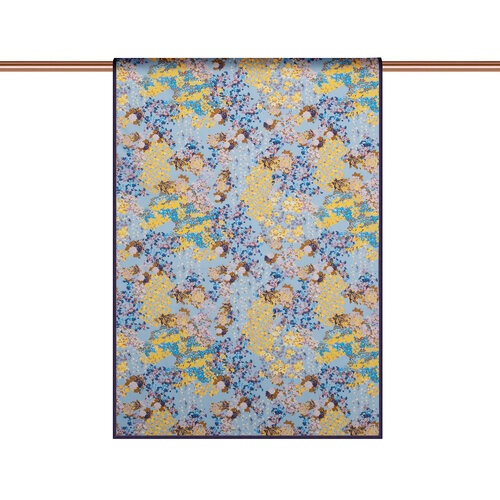 Baby Blue Rich Rose Cotton Scarf
