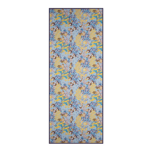 Baby Blue Rich Rose Cotton Scarf