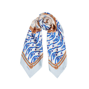 ipekevi - Baby Blue Rope Satin Silk Scarf Model 01 (1)