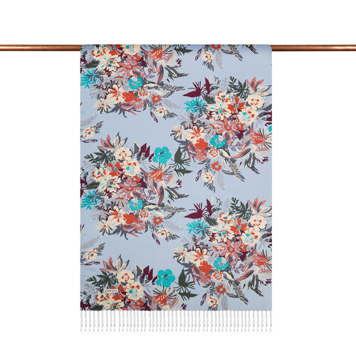 Baby Blue Spring Breeze Print Modal Silk Scarf