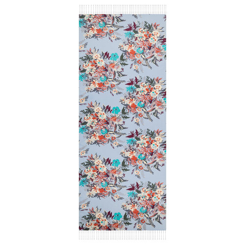 Baby Blue Spring Breeze Print Modal Silk Scarf