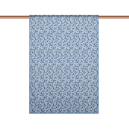 Baby Blue Spring Flowers Cotton Scarf
