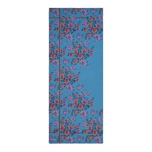 Baby Blue Spring Frame Print Tencel Scarf