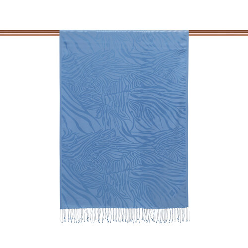 Baby Blue Zebra Jacquard Silk Scarf