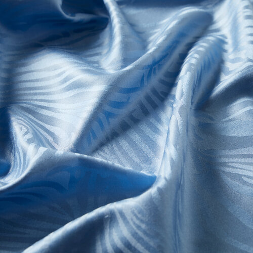 Baby Blue Zebra Jacquard Silk Scarf