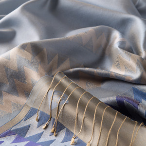 ipekevi - Baby Blue Zigzag Silk Scarf (1)