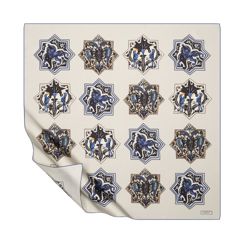 Bademi Selçuklu Tivil İpek Eşarp