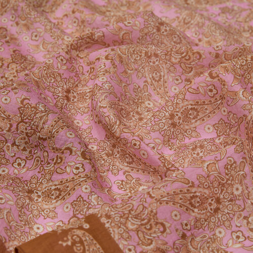 Bakır Pudra Mezopotamya Model 06 Desenli Tensel Şal