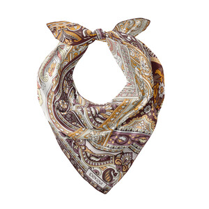 ipekevi - Bakır Topkapı Saten İpek Mendil (1)