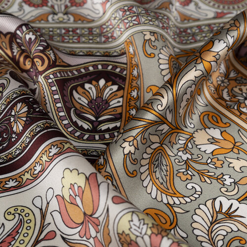 Bakır Topkapı Saten İpek Mendil