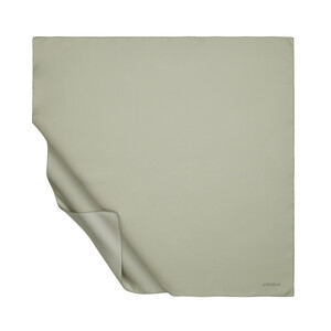 Beach Beige Plain Silk Twill Scarf - Thumbnail