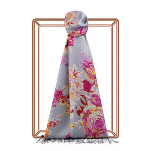 ipekevi - Bebe Mavisi Düş Buketi İpek Şal