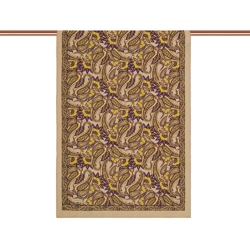 Beige Armoni Print Tencel Scarf