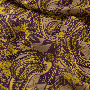 Beige Armoni Print Tencel Scarf - Thumbnail
