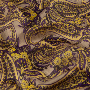 ipekevi - Beige Armoni Print Tencel Scarf (1)