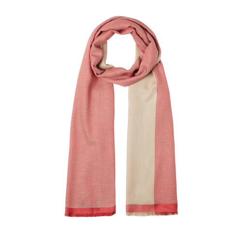 Beige Block Lane Cotton Modal Scarf