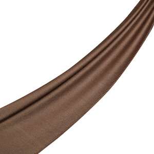 Beige Brown Wool Scarf - Thumbnail