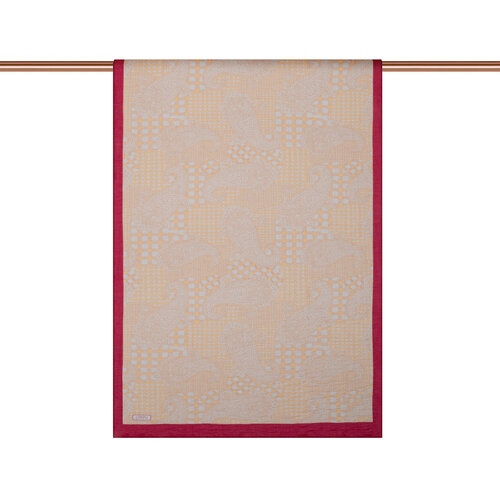 Beige Gold Patchwork Paisley Print Tencel Scarf