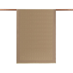 ipekevi - Beige IE Monogram Cotton Silk Scarf (1)