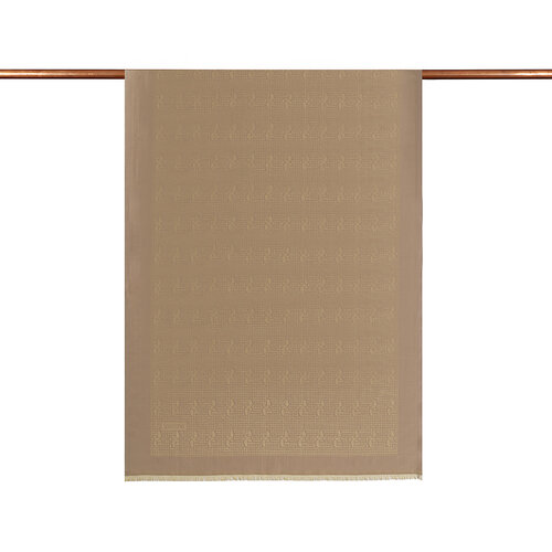 Beige IE Monogram Cotton Silk Scarf