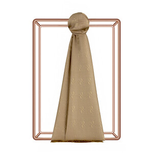 ipekevi - Beige IE Monogram Cotton Silk Scarf