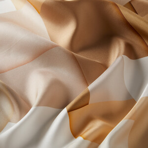 Beige Lego Print Silk Twill Scarf - Thumbnail