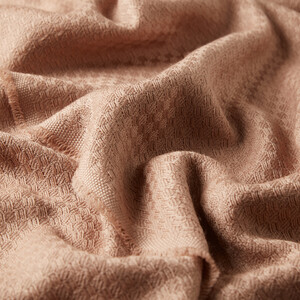 ipekevi - Beige Mini Checkerboard Wool Scarf (1)