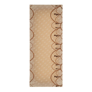 Beige Mono Ring Print Tencel Scarf - Thumbnail