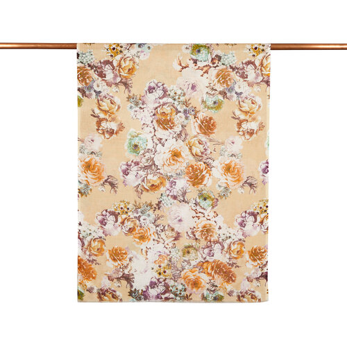 Beige Rose Sea Patterned Modal Cotton Shawl