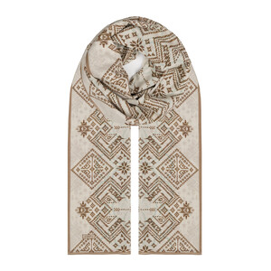 Beige Stone Carpet Essence Cotton Scarf - Thumbnail