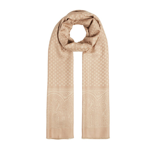 Beige Wool Silk Scarf