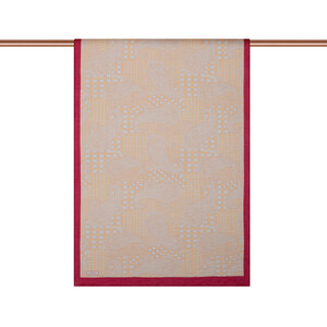 ipekevi - Bej Gold Yamalı Paisley Desenli Tensel Şal (1)