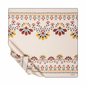 ipekevi - Bej Kanaviçe Tivil İpek Eşarp