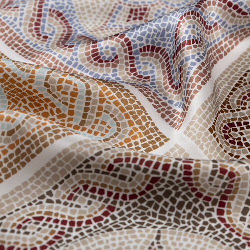 Bej Olimpos Saten İpek Mendil