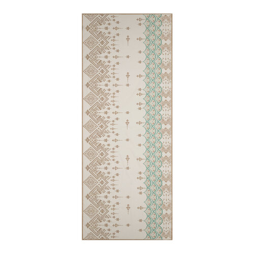 Bej Taş Kilim Esintisi Pamuk Şal