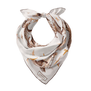 ipekevi - Bej Üç Kapılar Saten İpek Mendil (1)