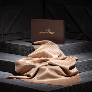 ipekevi - شال صوف وحرير فاخر لون بيج ipekevi - شال صوف وحرير فاخر لون بيج