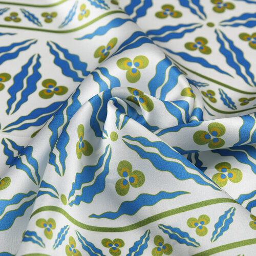 Beyaz Çam Kokusu Kütahya Çintemani Saten İpek Mendil