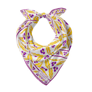 ipekevi - Beyaz Gold Kütahya Çintemani Saten İpek Mendil (1)