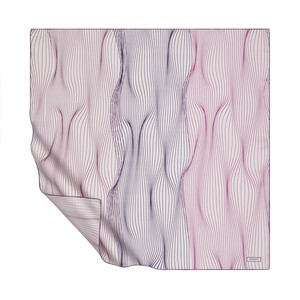 ipekevi - Beyaz Lila Çınar Kabuğu Tivil İpek Eşarp