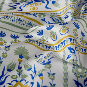 ipekevi - Beyaz Yeşil Beylerbeyi Şebeke Tivil İpek Eşarp (1)