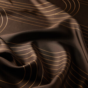 ipekevi - Bitter Coffee Aqueduct Print Silk Twill Scarf (1)