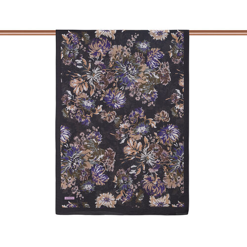 Bitter Coffee Chrysanthemum Print Tencel Scarf