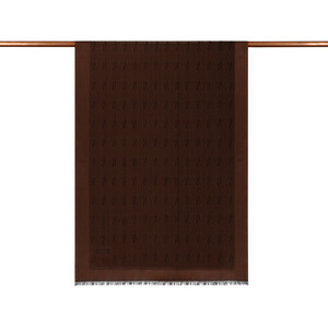 ipekevi - Bitter Coffee IE Monogram Cotton Silk Scarf (1)