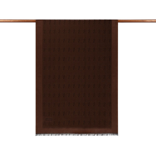 Bitter Coffee IE Monogram Cotton Silk Scarf